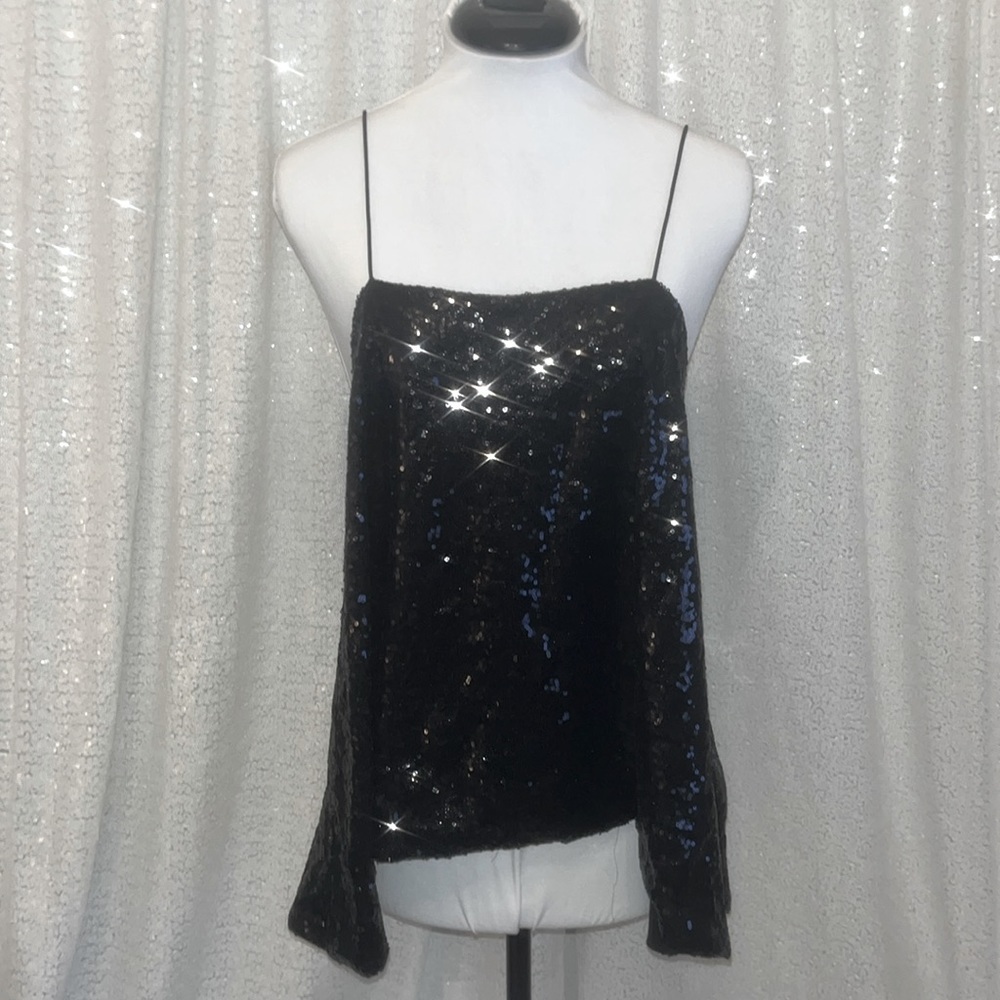 Sexy Black Sequin Tank NWT